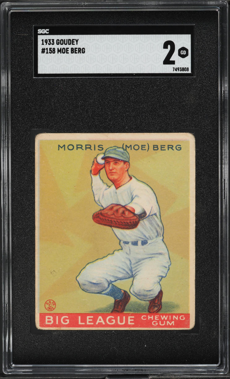 1933 Goudey Moe Berg #158 SGC 2 GD