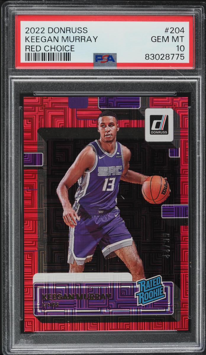 2022 Donruss Red Choice Keegan Murray ROOKIE /99 #204 PSA 10 GEM MINT