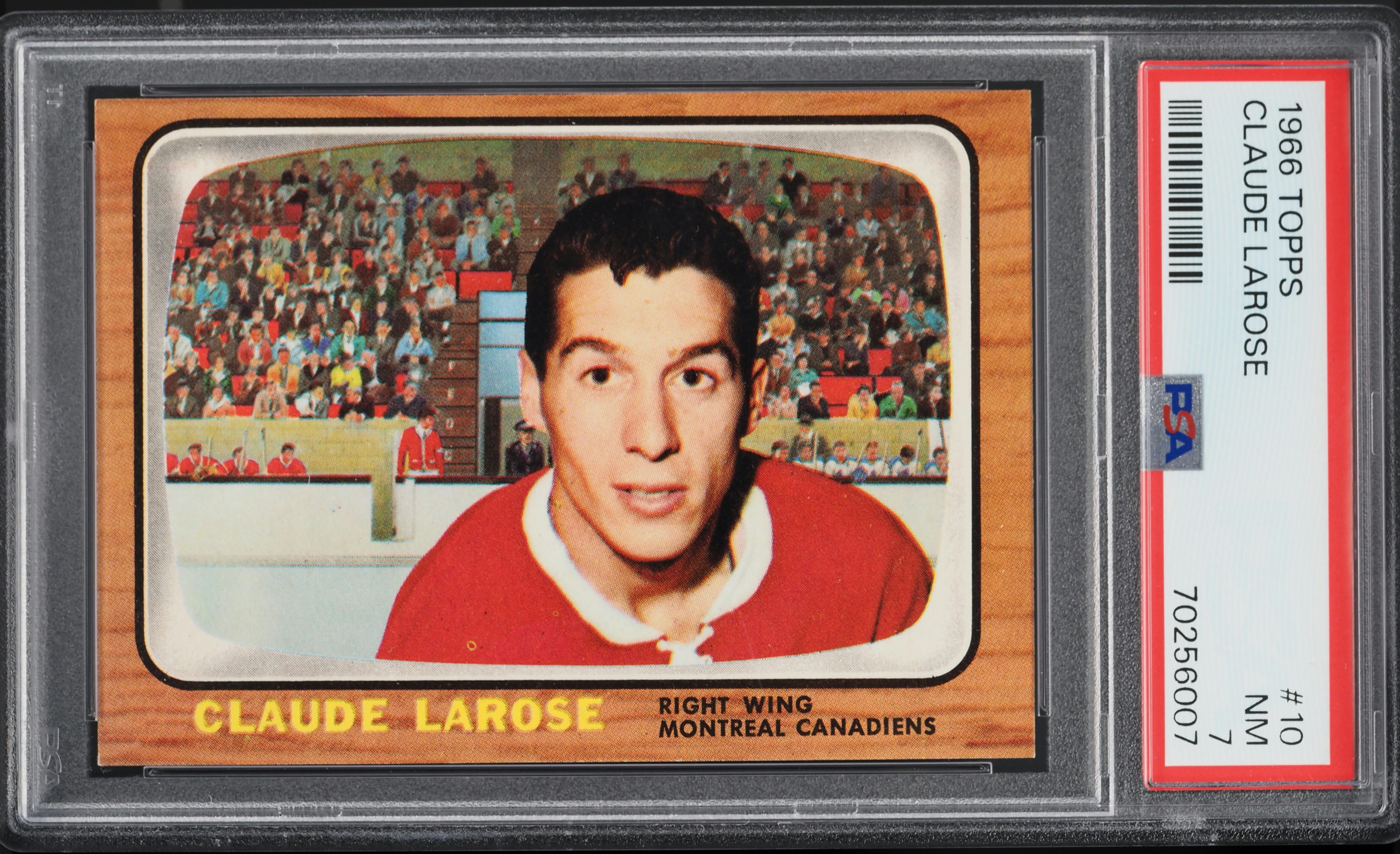 1966 Topps Hockey Claude Larose #10 PSA 7 NRMT