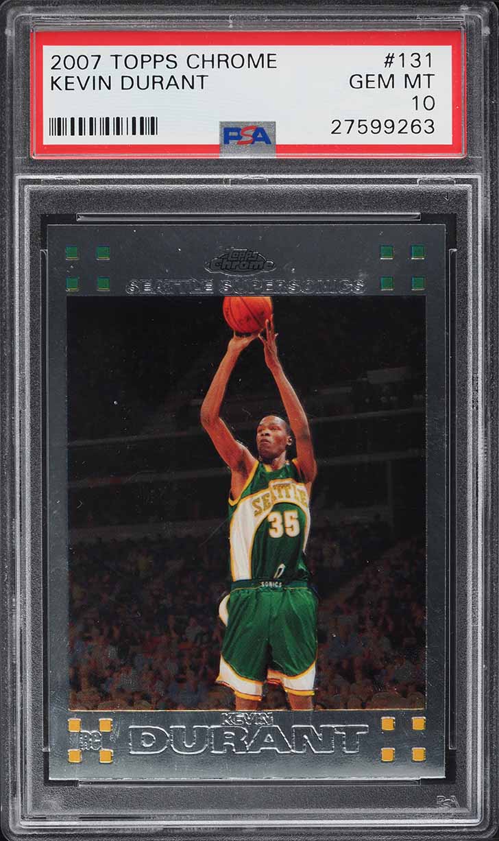 topps chrome kevin durant rookie card