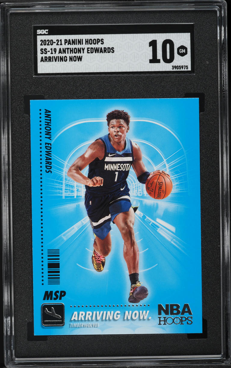 2020 Hoops Arriving Now Anthony Edwards ROOKIE #SS-19 SGC 10 GEM MINT