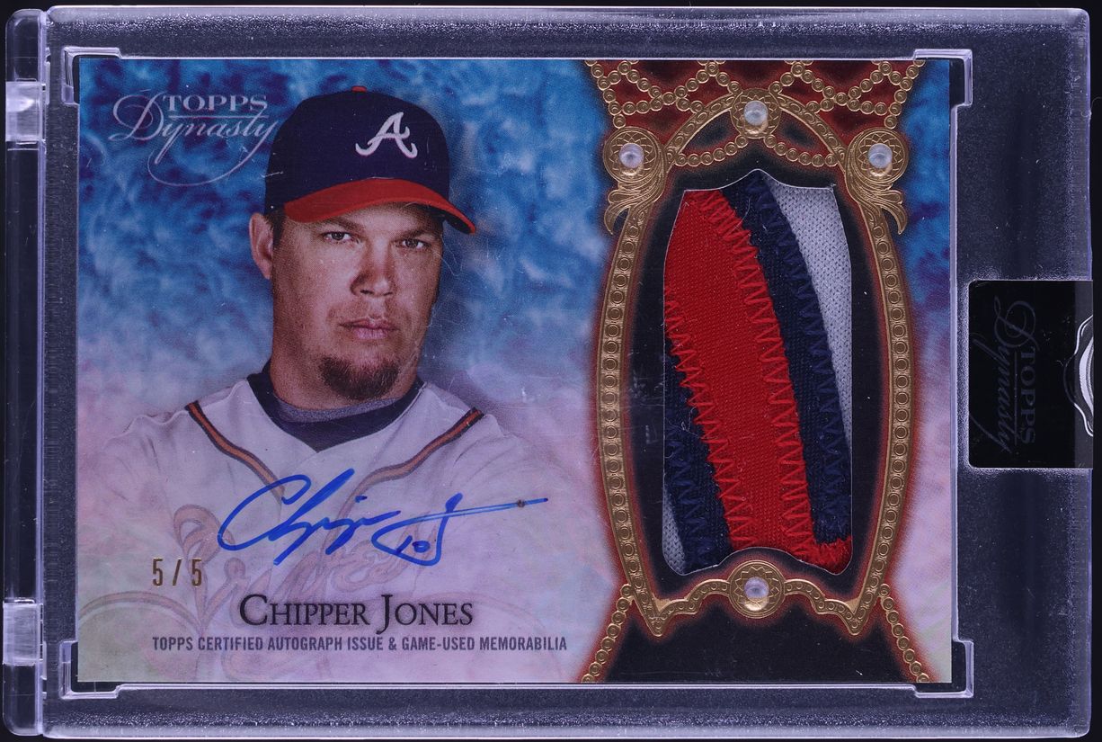 2022 Topps Dynasty Black Chipper Jones PATCH AUTO 5/5 #DAP-CJ5