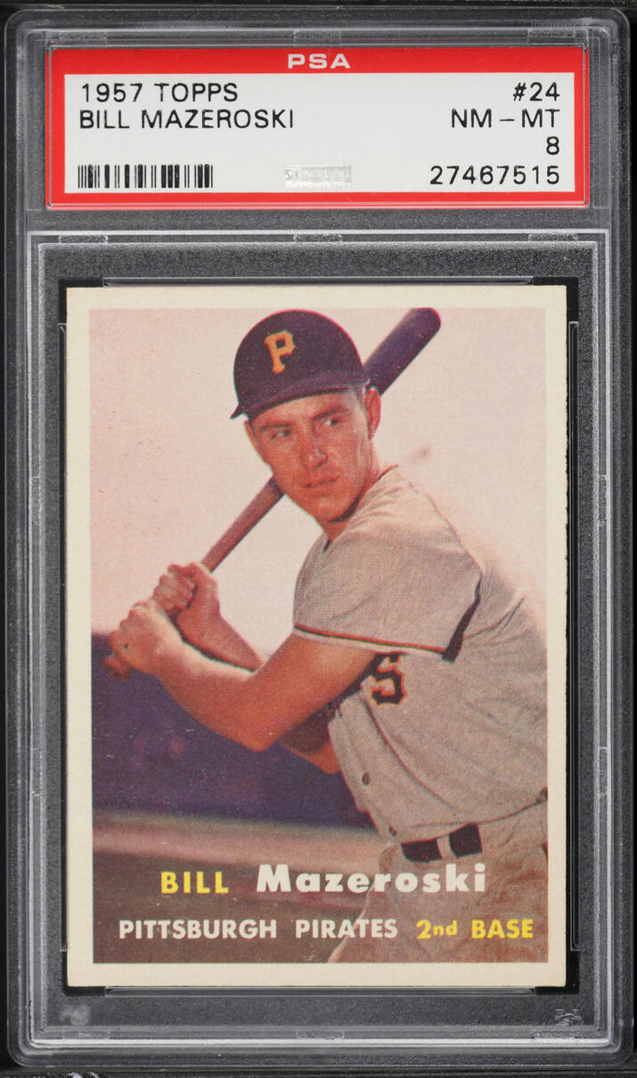 1957 Topps Bill Mazeroski ROOKIE #24 PSA 8 NM-MT