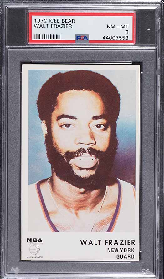 1972 Icee Bear Basketball Walt Frazier PSA 8 NM-MT