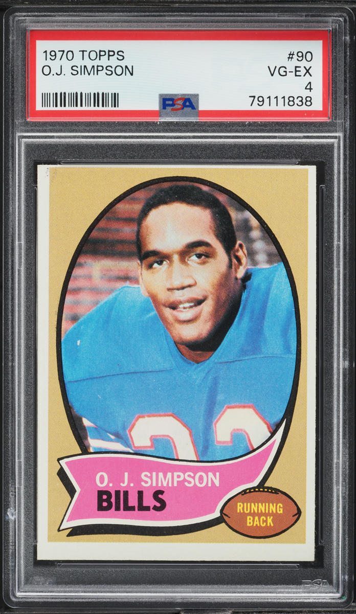 1970 Topps Football O.J. Simpson ROOKIE #90 PSA 4 VGEX