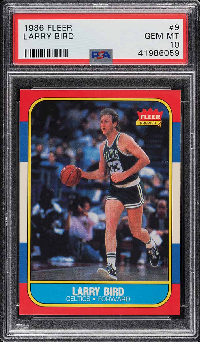 1986 Fleer Basketball Larry Bird #9 PSA 10 GEM MINT
