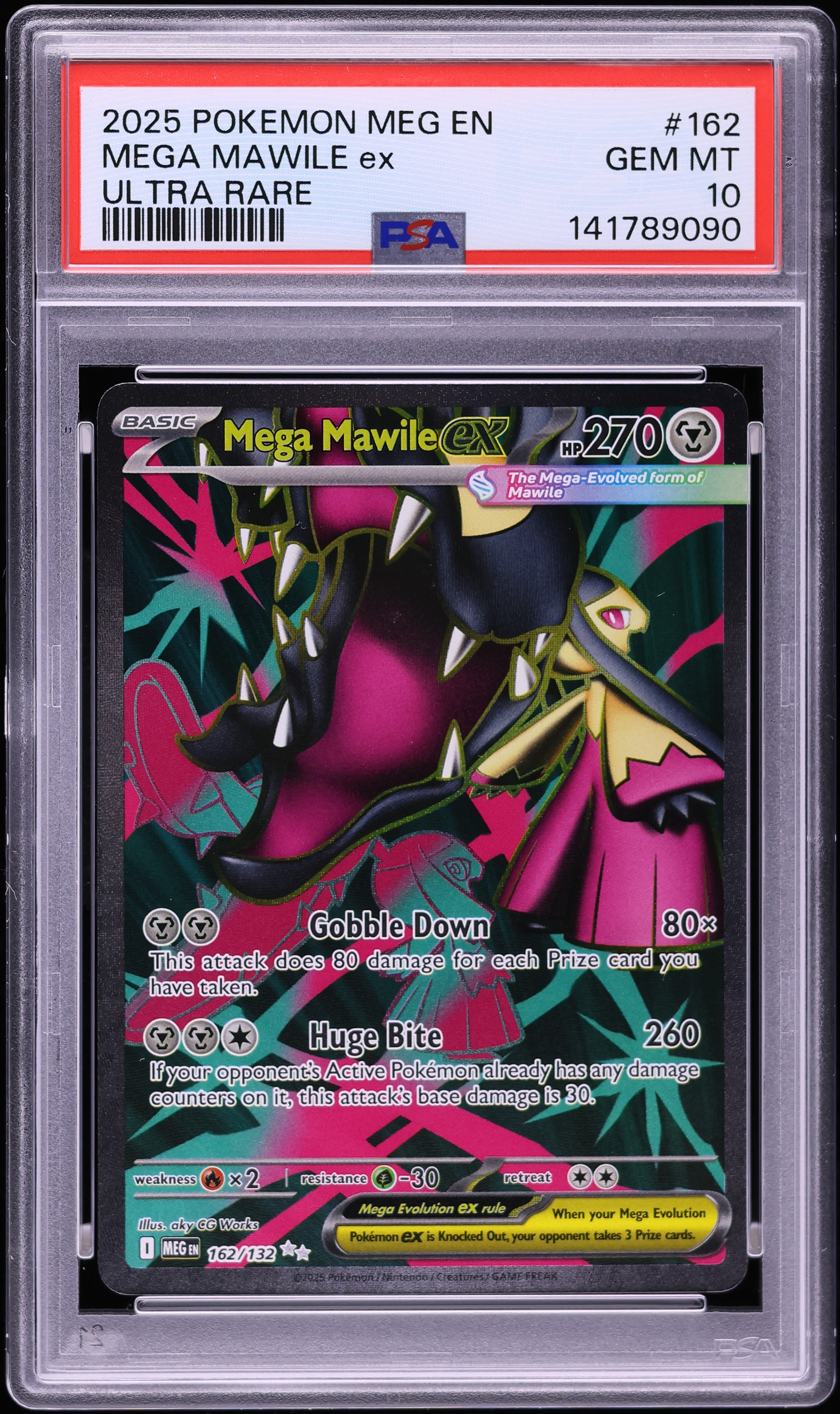 2025 Pokemon Mega Evolution Full Art Mega Mawile ex #162 PSA 10 GEM MINT