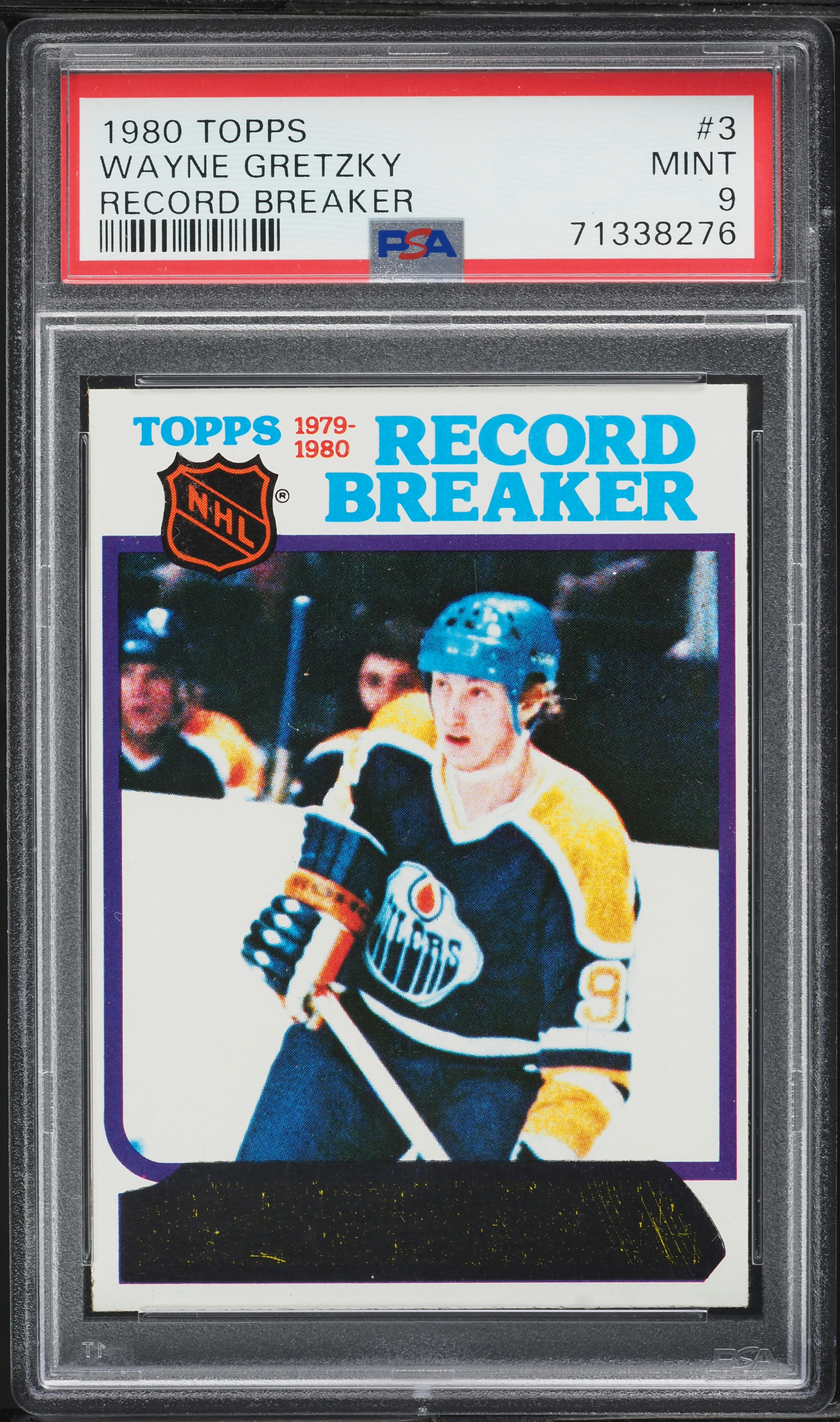 1980 Topps Hockey Wayne Gretzky RECORD BREAKER #3 PSA 9 MINT
