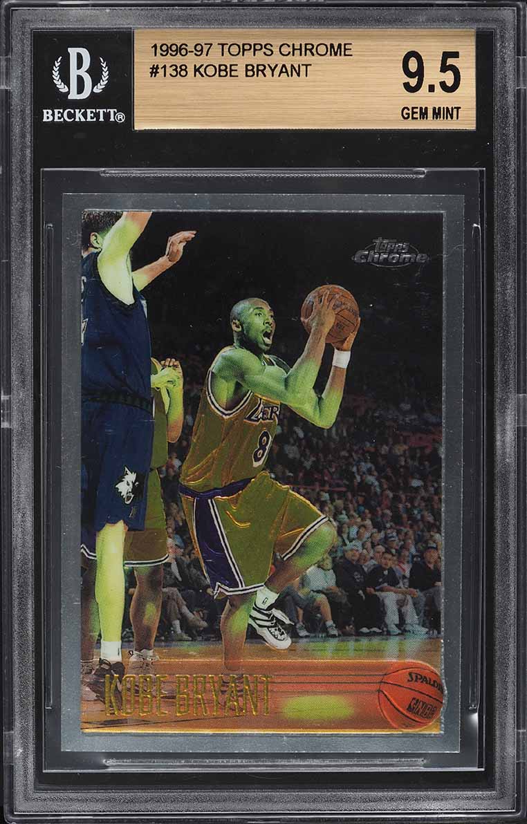 1996 Topps Chrome Kobe Bryant ROOKIE #138 BGS 9.5 GEM MINT