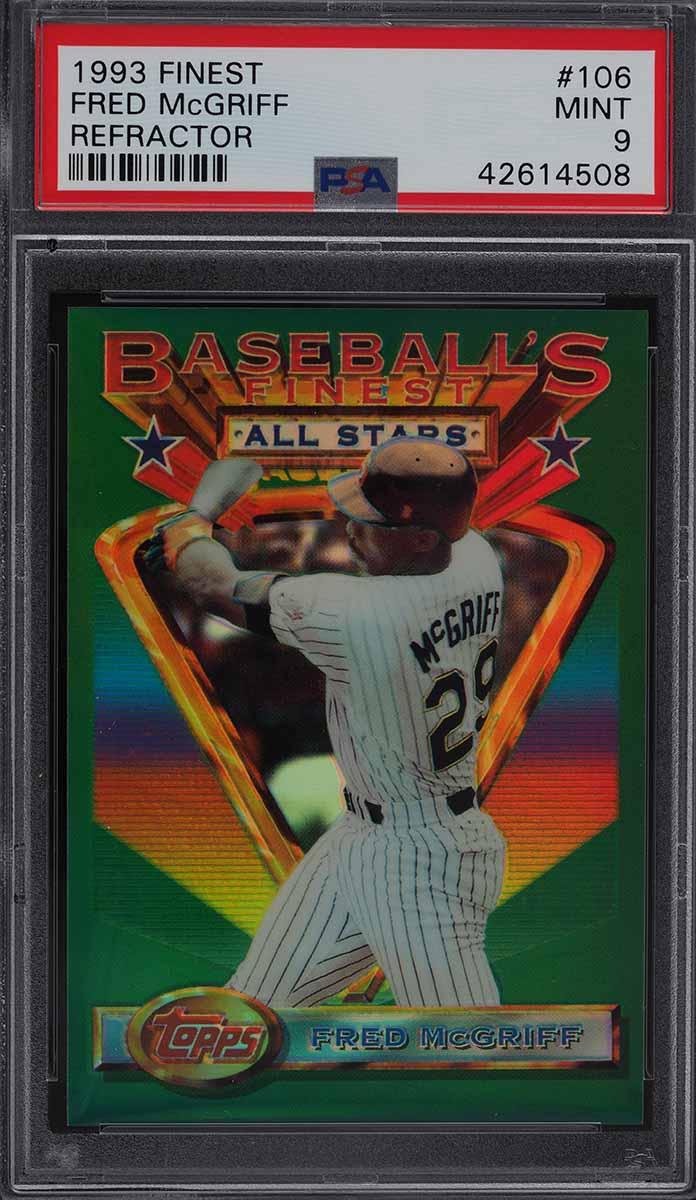 1993 Finest Refractor Fred McGriff ALL-STAR #106 PSA 9 MINT