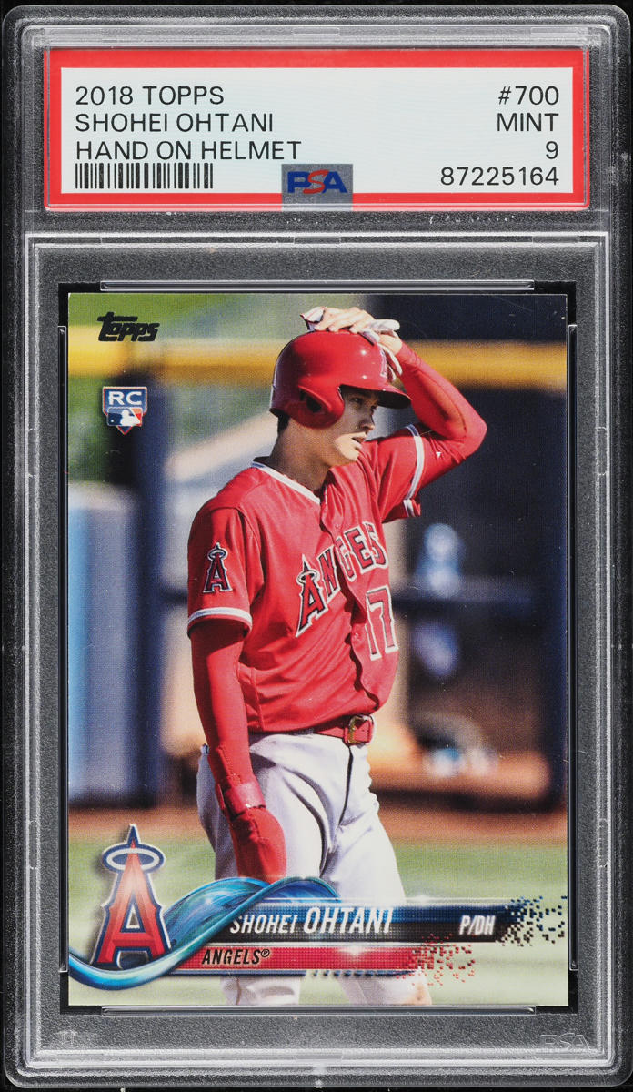 2018 Topps Hand On Helmet Shohei Ohtani SP ROOKIE #700 PSA 9 MINT