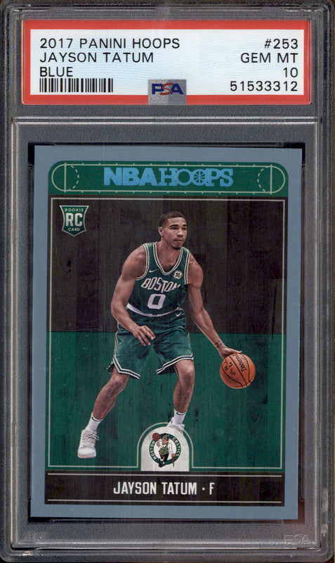 2017 Panini Hoops Blue #253 Jayson Tatum RC Rookie PSA 10
