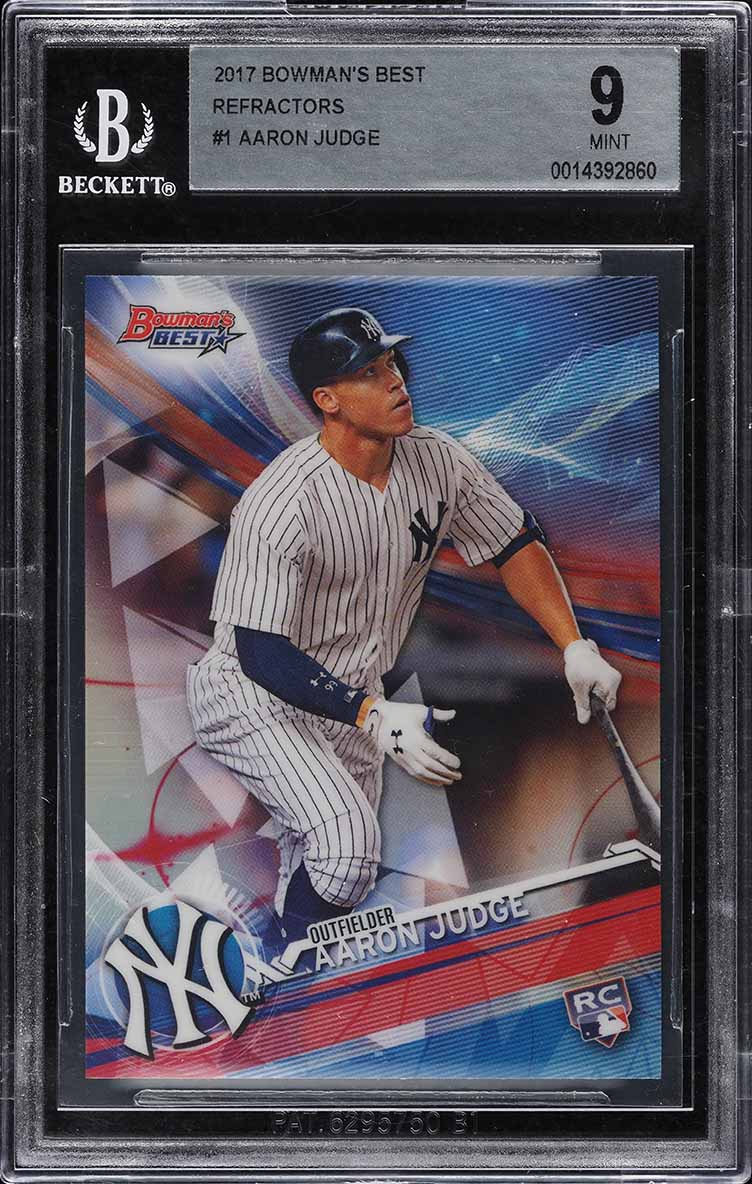 2017 Bowman's Best Refractor Aaron Judge ROOKIE #1 BGS 9 MINT
