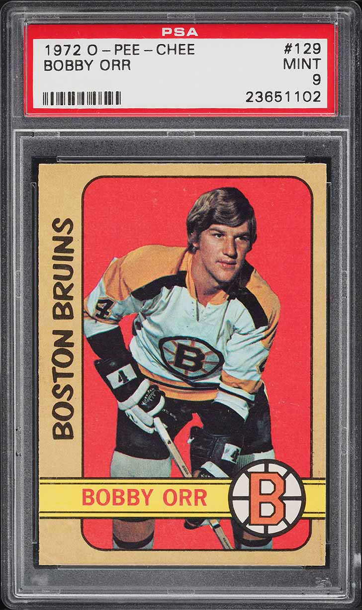 1972 O-Pee-Chee Hockey Bobby Orr #129 PSA 9 MINT