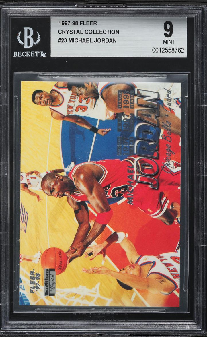 1997 Fleer Crystal Collection Michael Jordan #23 BGS 9 MINT