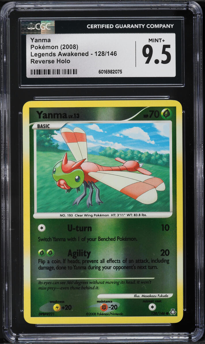 2008 Pokemon DP Legends Awakened Reverse Holo Yanma #128 CGC 9.5 MINT+