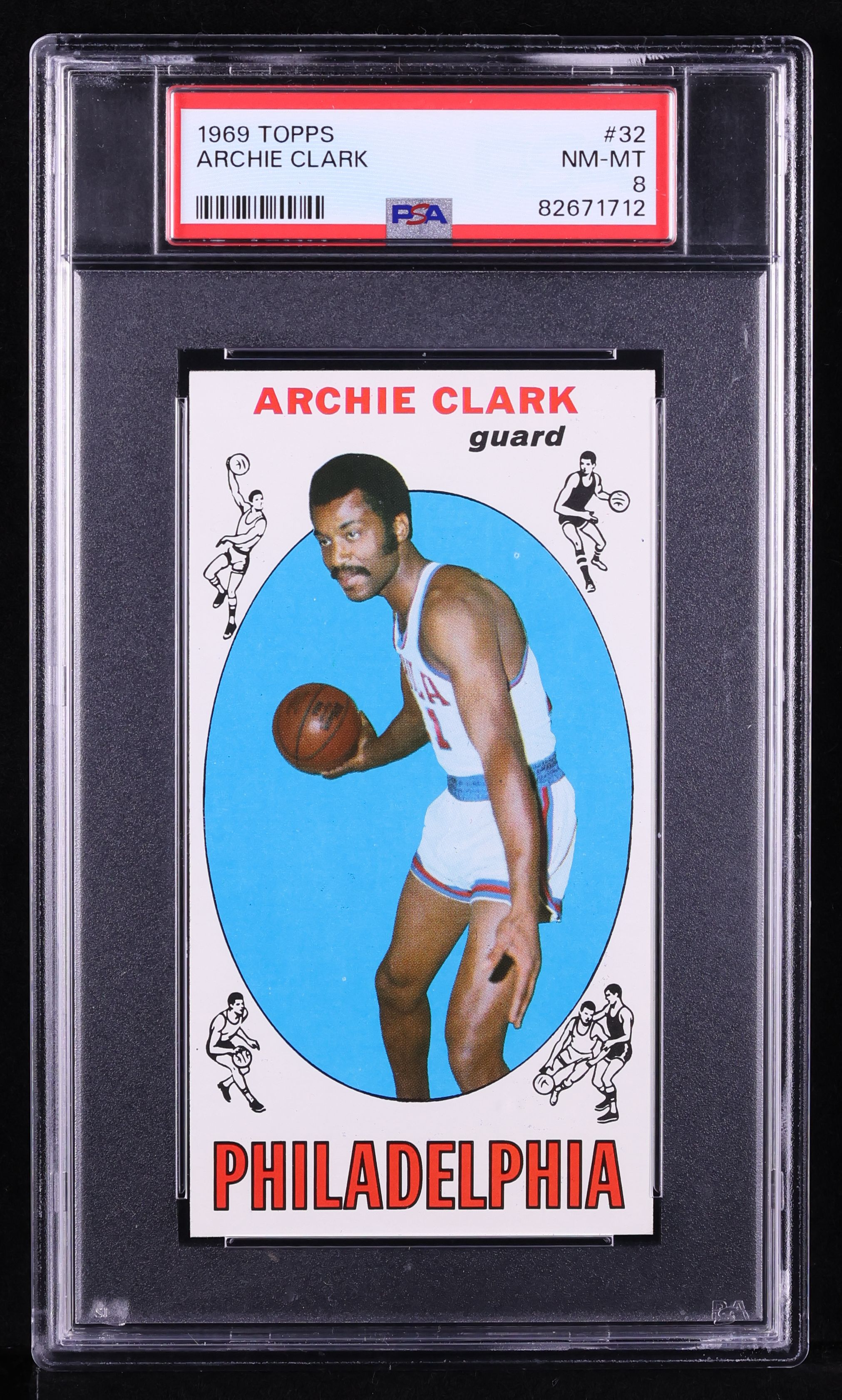 1969 Topps Basketball Archie Clark ROOKIE #32 PSA 8 NM-MT