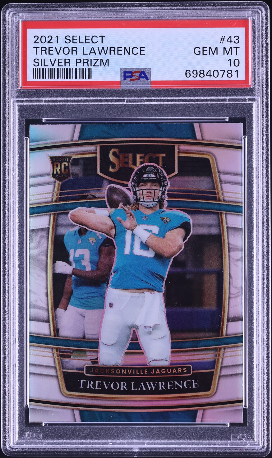 2021 Select Concourse Silver Prizm Trevor Lawrence ROOKIE #43 PSA 10 GEM MINT