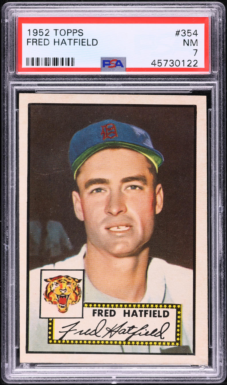 1952 Topps Fred Hatfield #354 PSA 7 NRMT