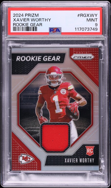 2024 Panini Prizm Gear Xavier Worthy ROOKIE PATCH #RG-XWY PSA 9 MINT