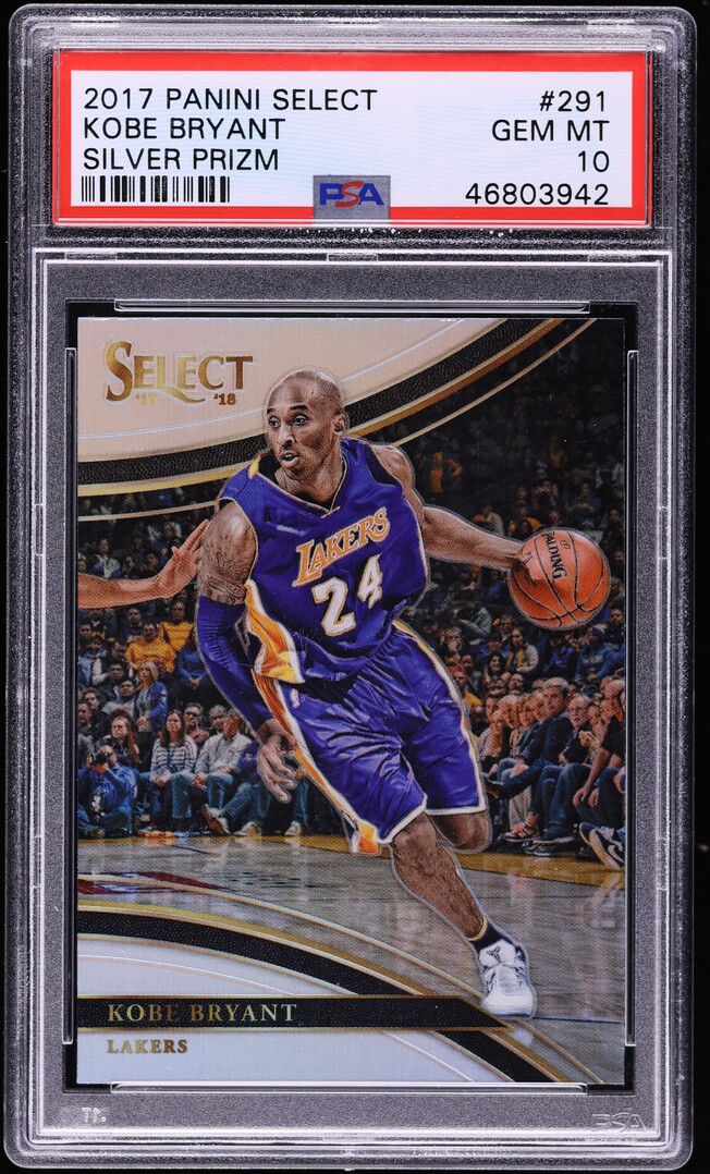 2017 Select Courtside Silver Prizm Kobe Bryant #291 PSA 10 GEM MINT