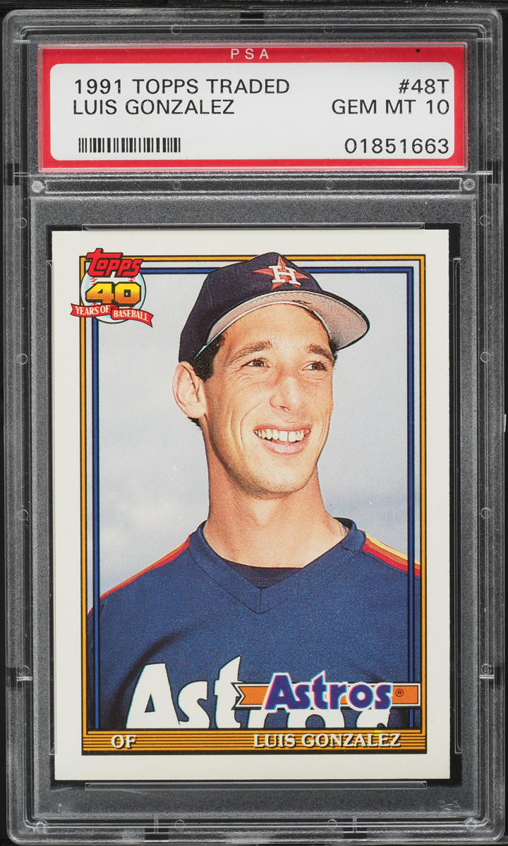 1991 Topps Traded Luis Gonzalez ROOKIE #48T PSA 10 GEM MINT