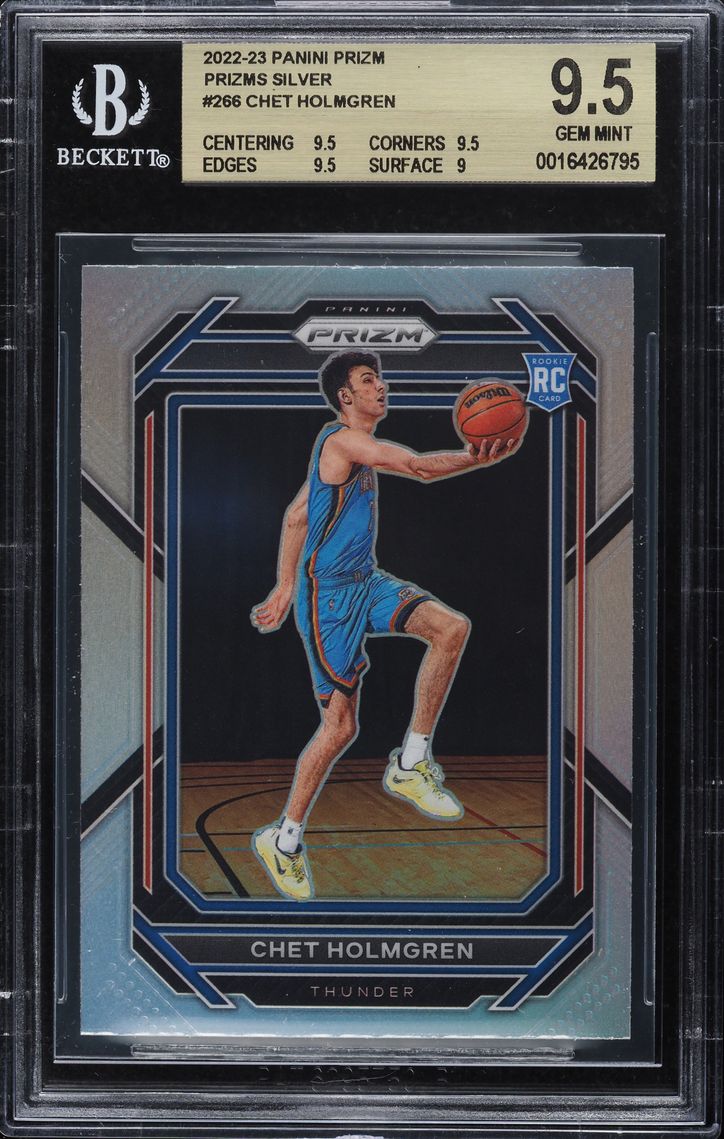2022 Panini Prizm Silver Chet Holmgren ROOKIE #266 BGS 9.5 GEM MINT