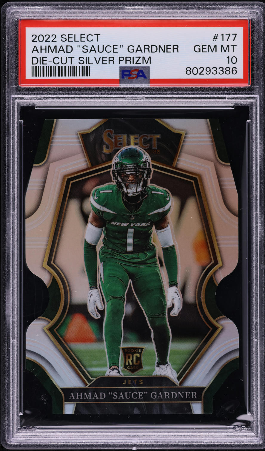 2022 Select Premier Level Silver Prizm Ahmad "Sauce" Gardner ROOKIE #177 PSA 10