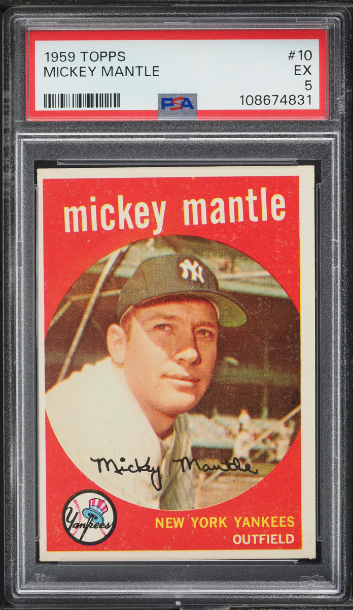 1959 Topps Mickey Mantle #10 PSA 5 EX