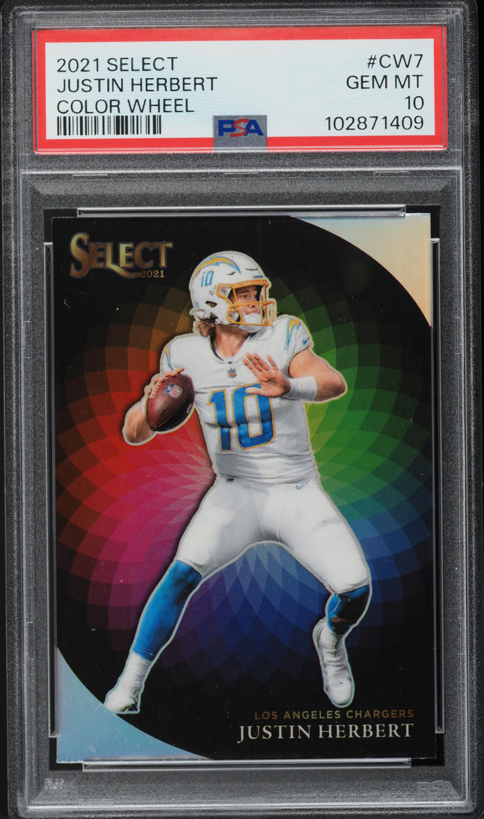 2021 Select Color Wheel Justin Herbert #CW7 PSA 10 GEM MINT