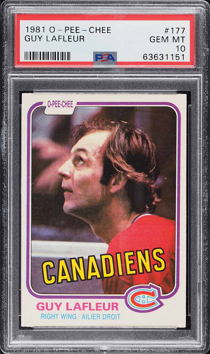 1981 O-Pee-Chee Hockey Guy Lafleur #177 PSA 10 GEM MINT