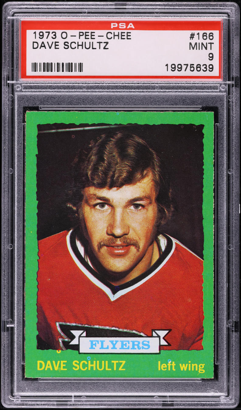 1973 O-Pee-Chee Hockey Dave Schultz ROOKIE #166 PSA 9 MINT