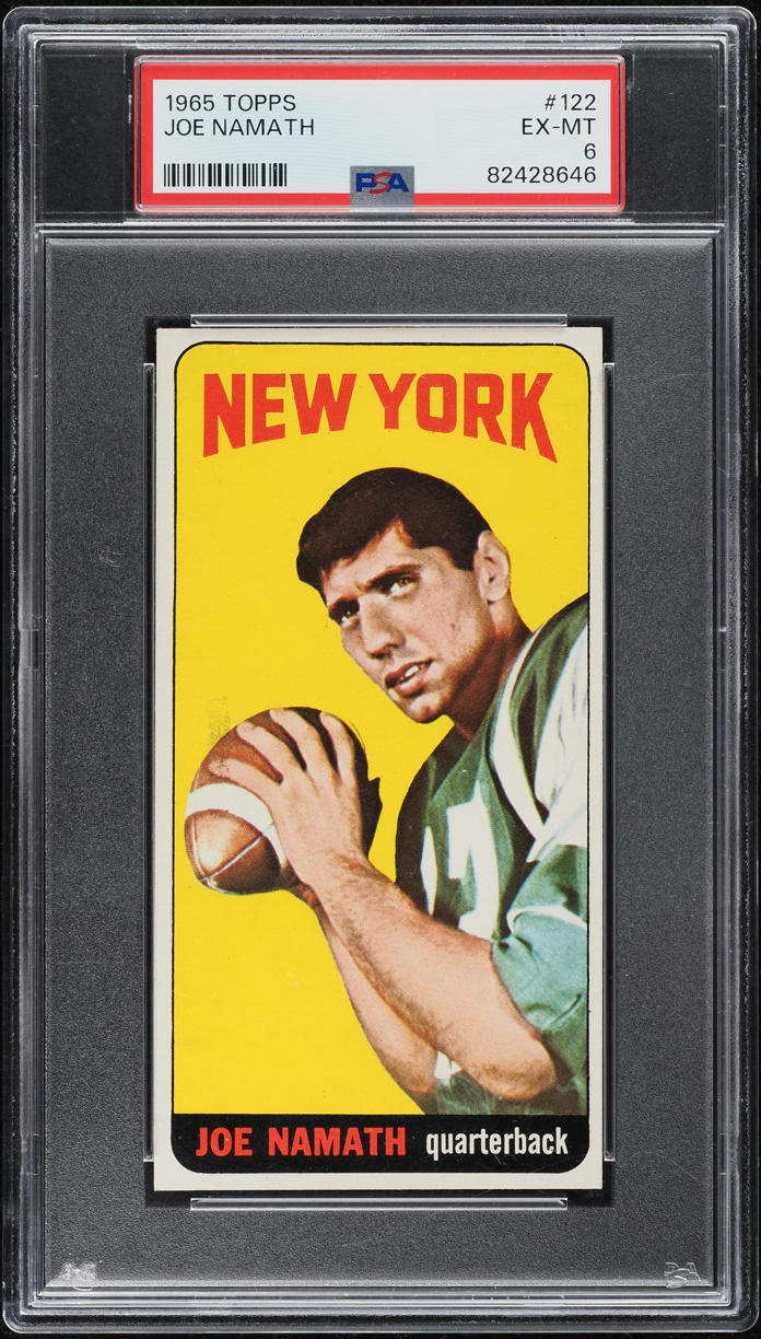 1965 Topps Football Joe Namath SP ROOKIE #122 PSA 6 EXMT (PWCC-E)