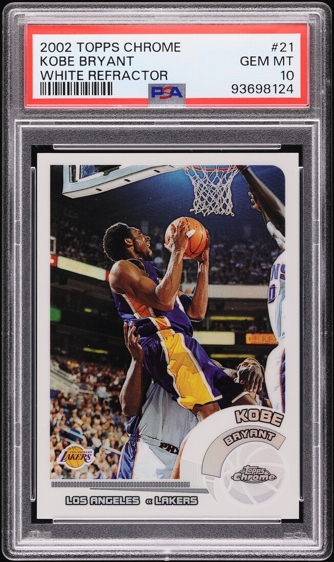 2002 Topps Chrome White Refractor Kobe Bryant /249 #21 PSA 10 GEM MINT
