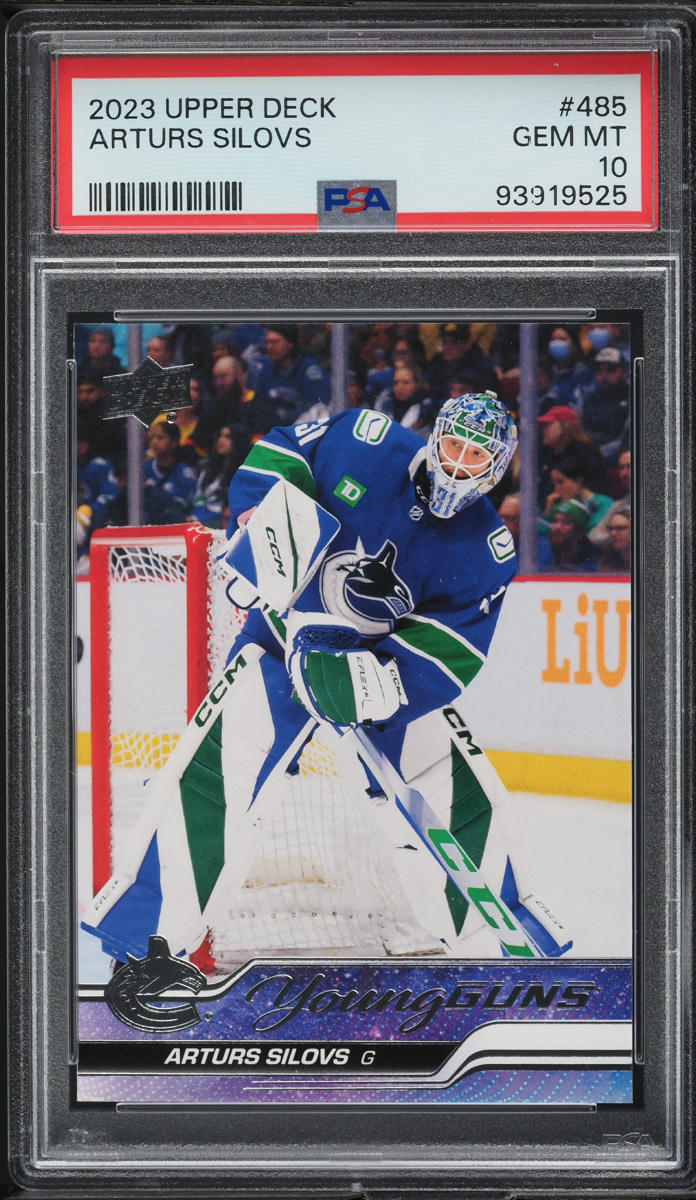 2023 Upper Deck Young Guns Arturs Silovs ROOKIE #485 PSA 10 GEM MINT