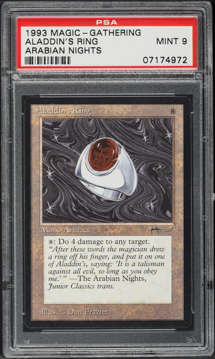 1993 Magic The Gathering MTG Arabian Nights Aladdin's Ring PSA 9 MINT