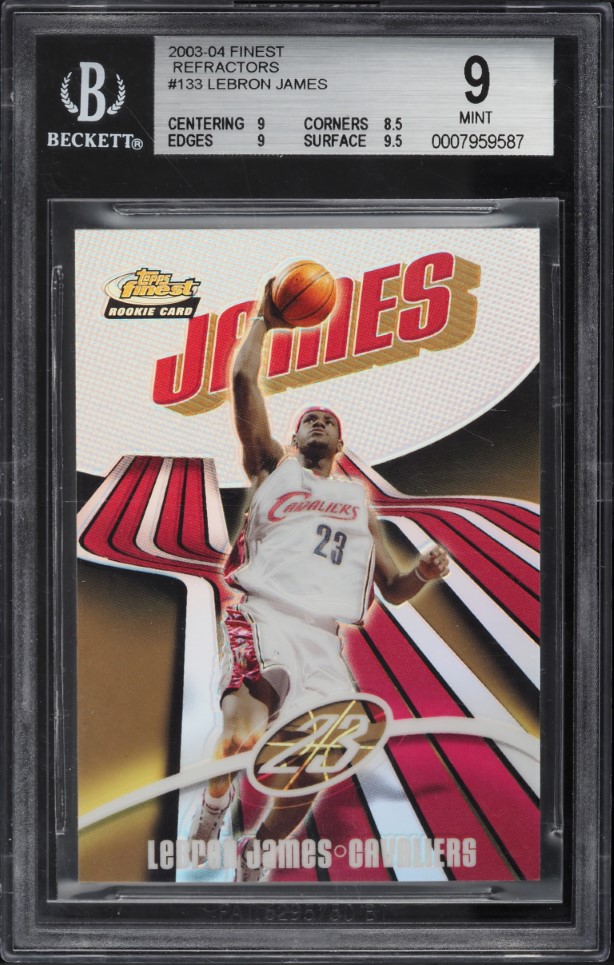 2003 Finest Refractor LeBron James ROOKIE /250 #133 BGS 9 MINT