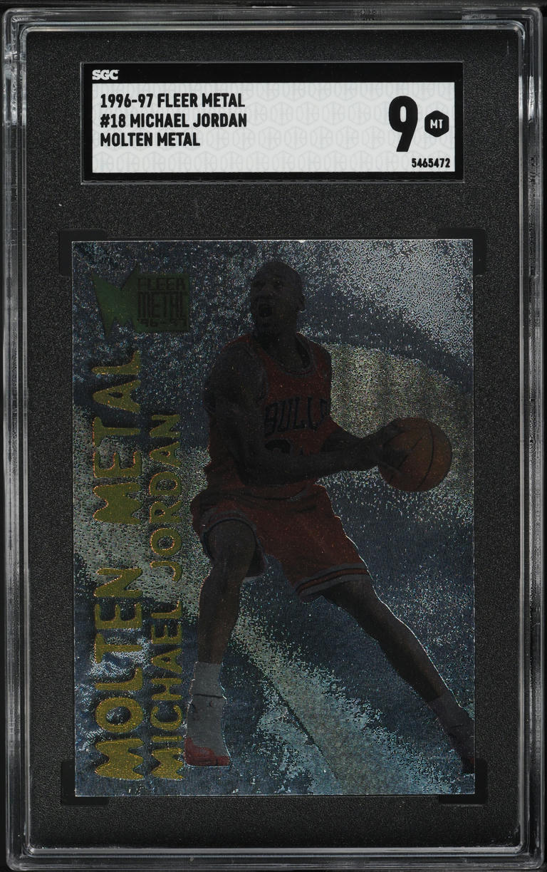 1996 Metal Molten Metal Michael Jordan #18 SGC 9 MINT