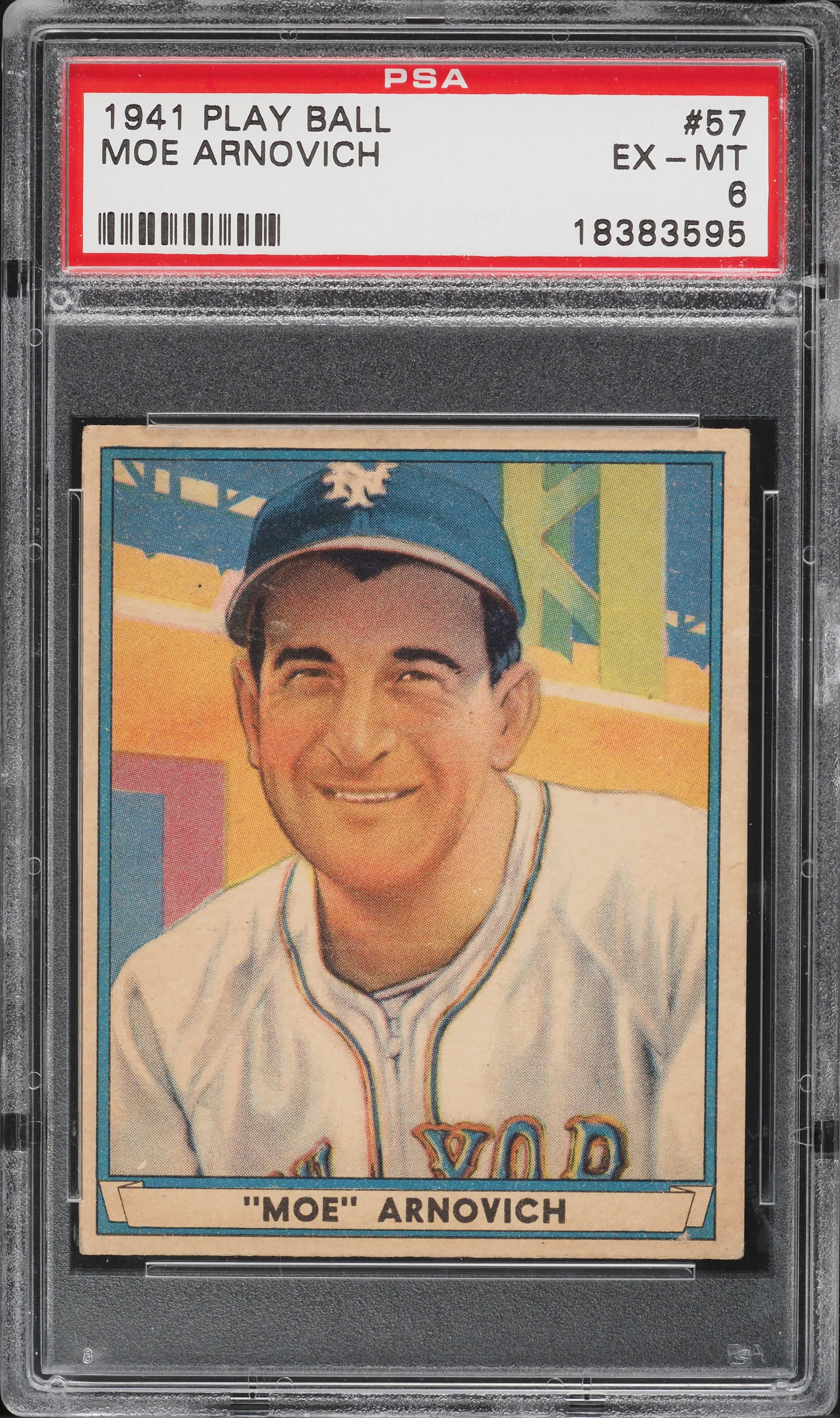 1941 Play Ball Moe Arnovich #57 PSA 6 EXMT