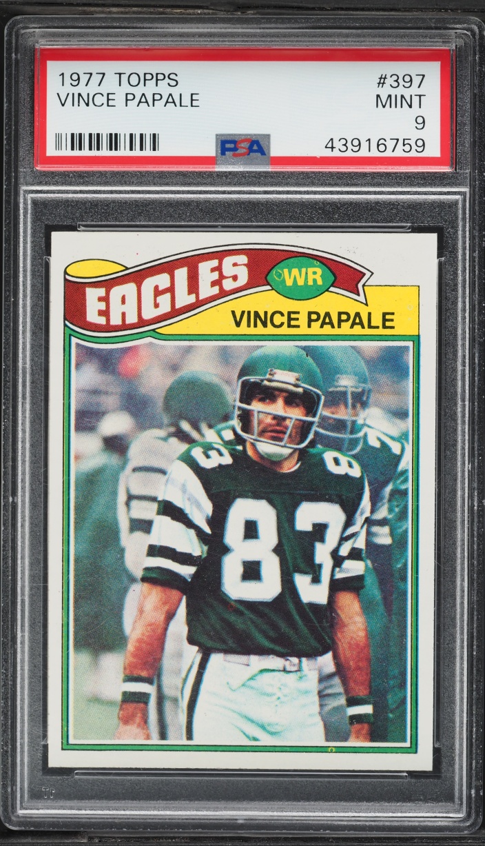 1977 Topps Football Vince Papale ROOKIE #397 PSA 9 MINT