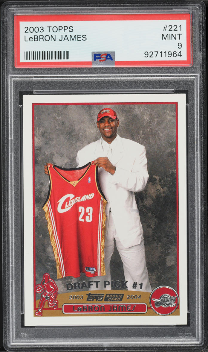 2003 Topps Basketball LeBron James ROOKIE #221 PSA 9 MINT