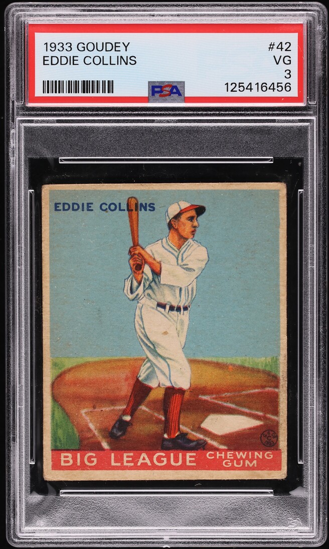 1933 Goudey Eddie Collins #42 PSA 3 VG