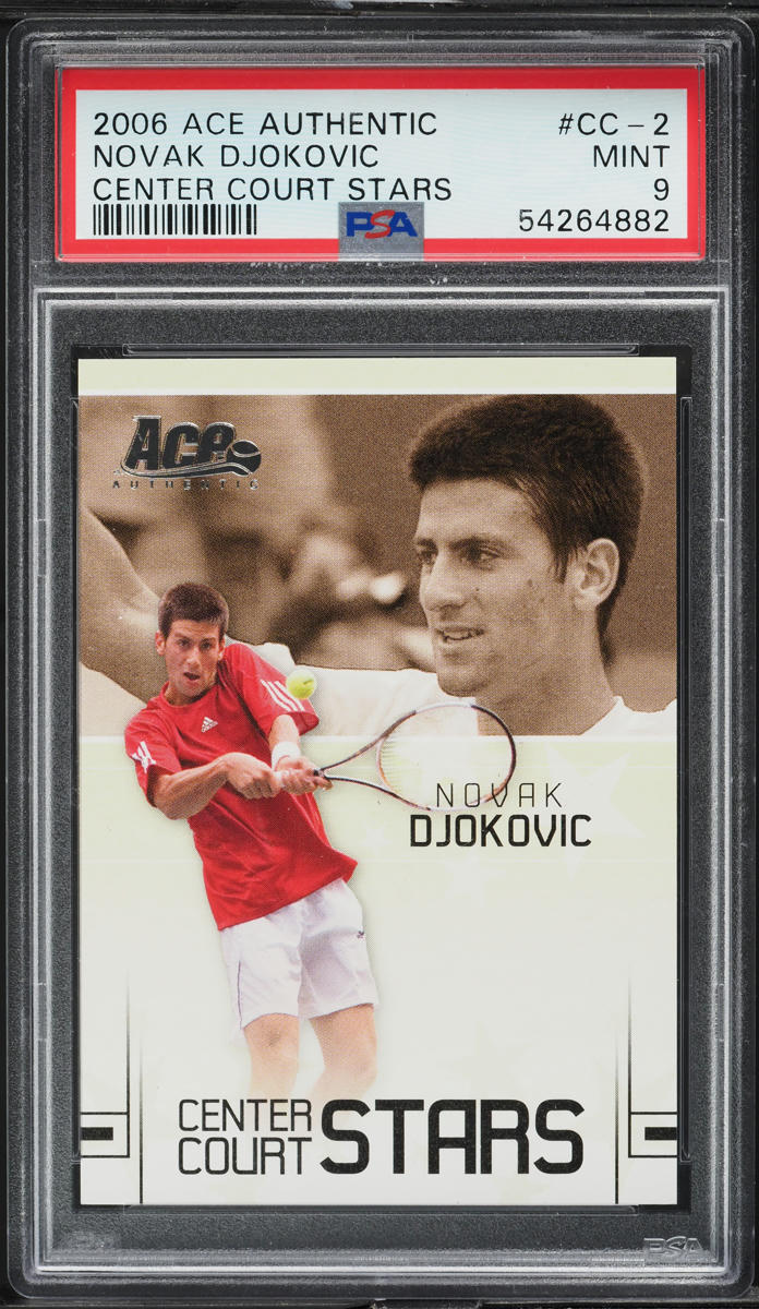 2006 Ace Authentic Center Court Stars Novak Djokovic ROOKIE /599 #CC-2 PSA 9