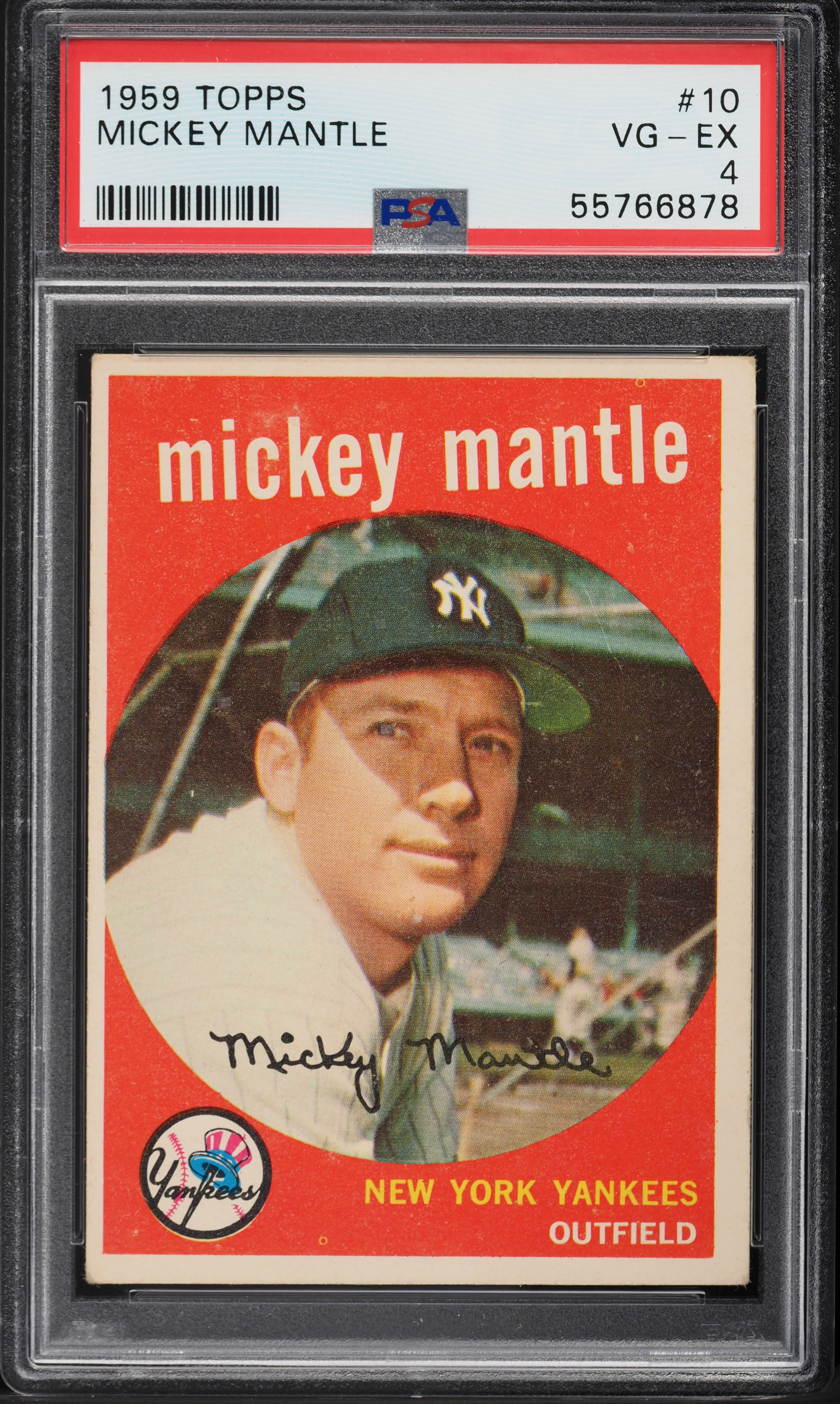 1959 Topps Mickey Mantle #10 PSA 4 VGEX