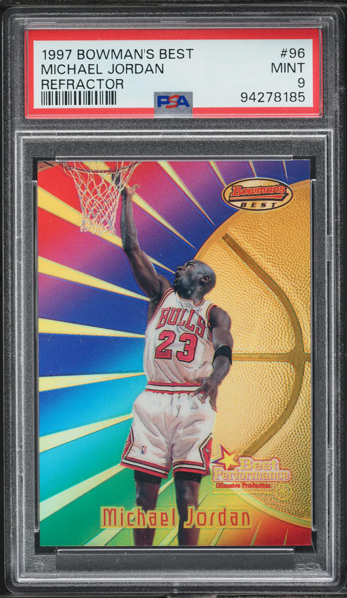 1997 Bowman's Best Refractor Michael Jordan #96 PSA 9 MINT