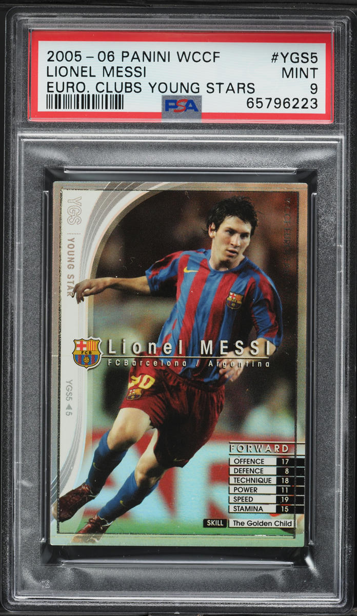 2005 Panini WCCF European Clubs Young Stars Lionel Messi #YGS5 PSA 9 MINT