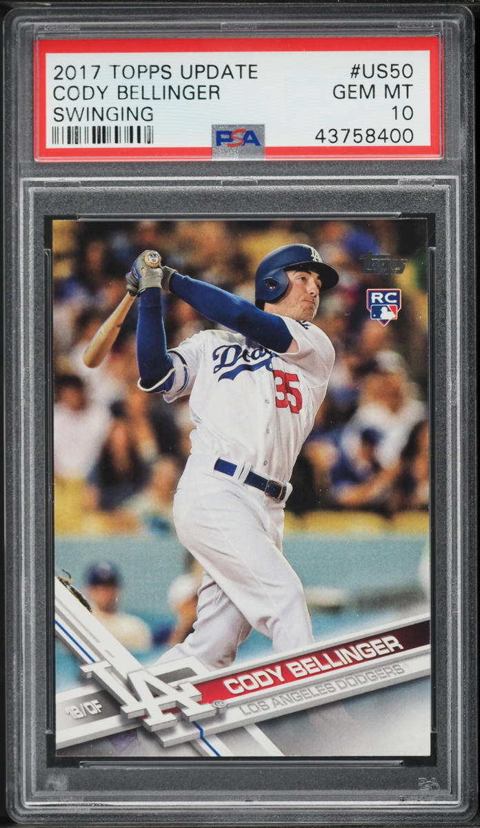 2017 Topps Update Swinging Cody Bellinger ROOKIE #US50 PSA 10 GEM MINT