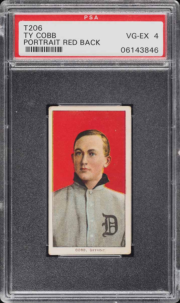 1909-11 T206 Ty Cobb RED PORTRAIT PSA 4 VGEX