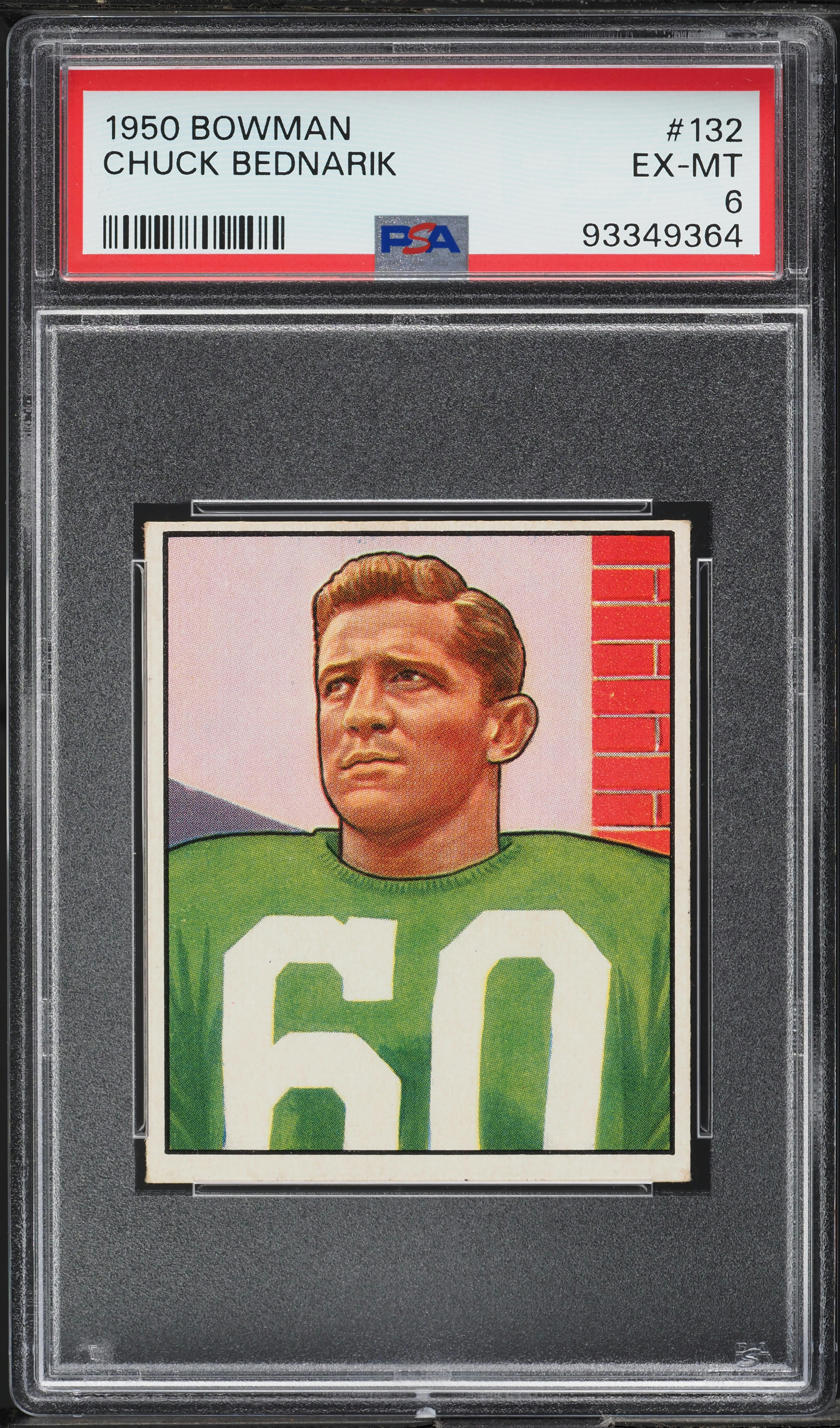 1950 Bowman Football Chuck Bednarik #132 PSA 6 EXMT