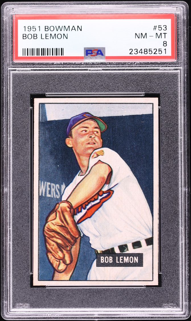 1951 Bowman Bob Lemon #53 PSA 8 NM-MT